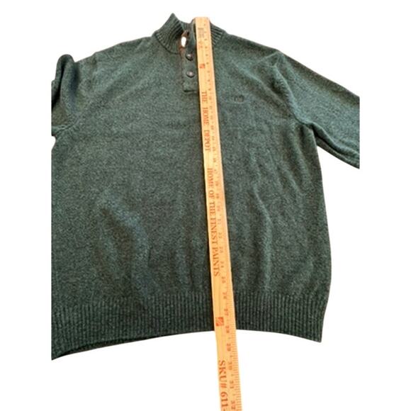 "CHAPS" Mens Long Sleeve Sweater SZ XL Elbow Patches 100% Cotton Grandpa Core - Picture 6 of 13